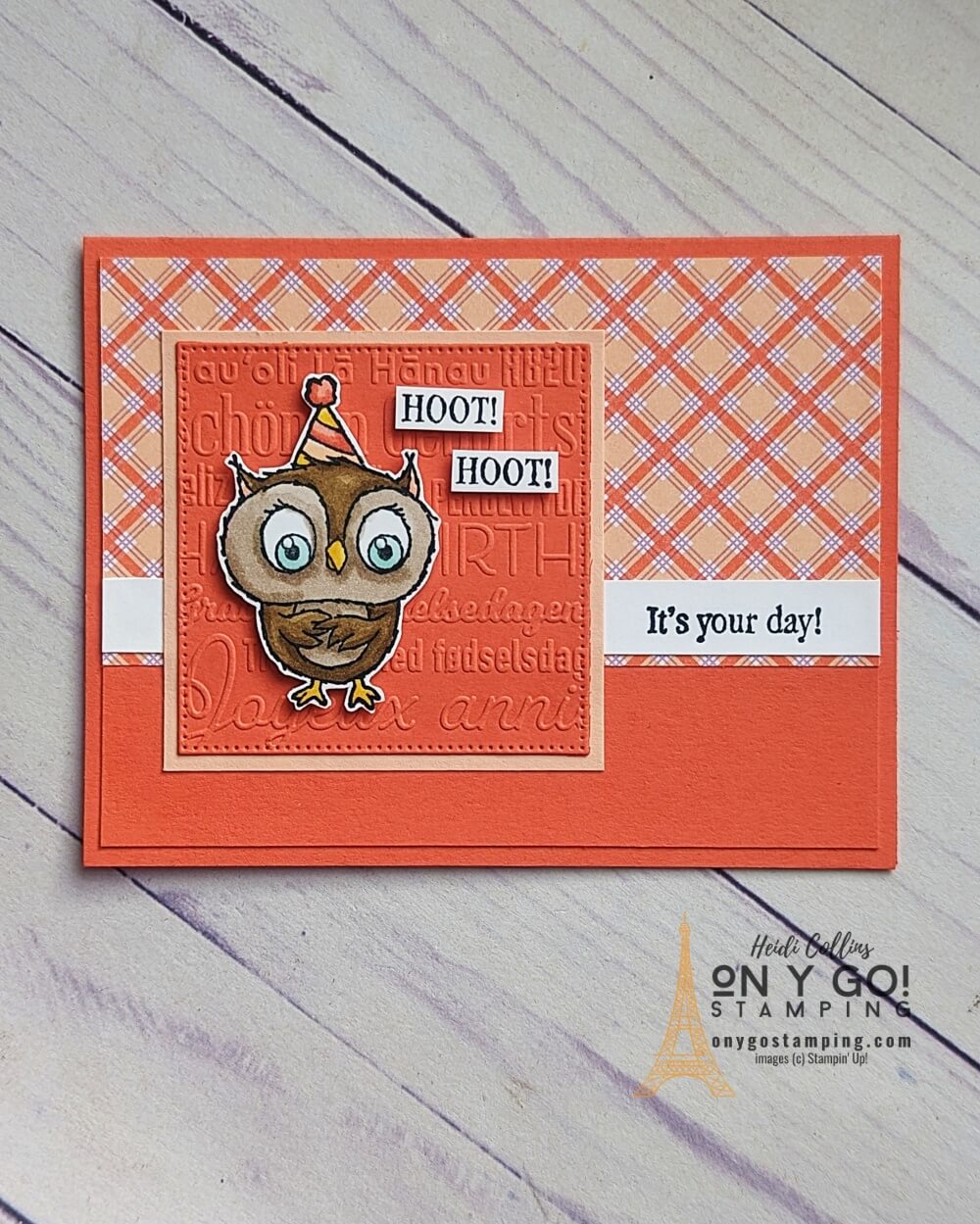 Use the Adorable Owls stamp set to create a handmade birthday card. Get these Stamps FREE during Sale-A-Bration 2023.