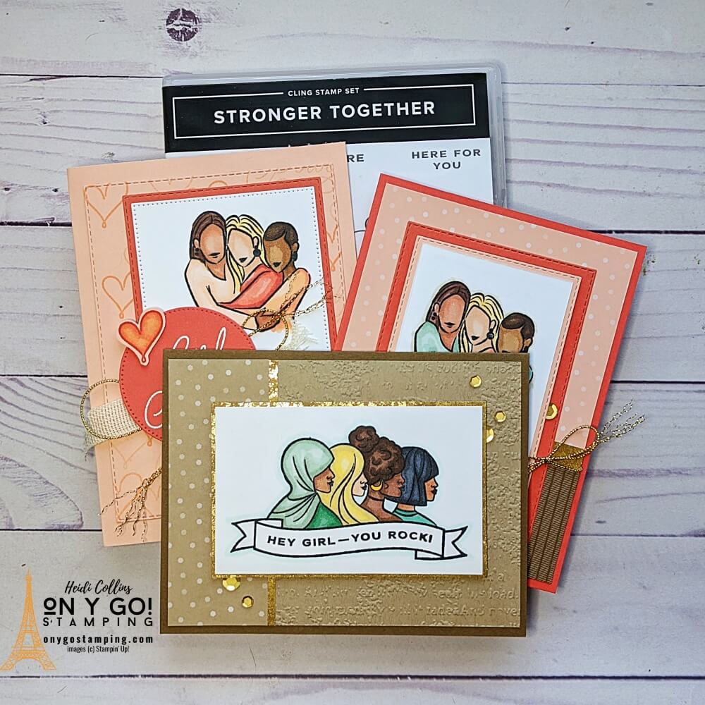 Create gorgeous handmade cards to encourage the women in your life with the Stronger Together stamp set from Stampin' Up!®