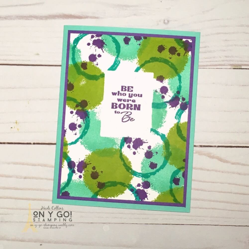 Quick and easy card ideas with stamps, ink, and paper. The Texture & Frames stamp set is great for creating bold, abstract designs. See more samples and how to get these stamps for FREE during Sale-A-Bration.
