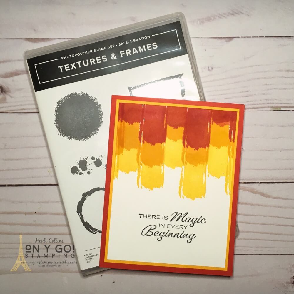 Make quick and easy cards with the Texture & Frames stamp set and a little stamps, ink, and paper. Plus, get these stamps FREE during Sale-A-Bration 2021. See more samples and supply lists.