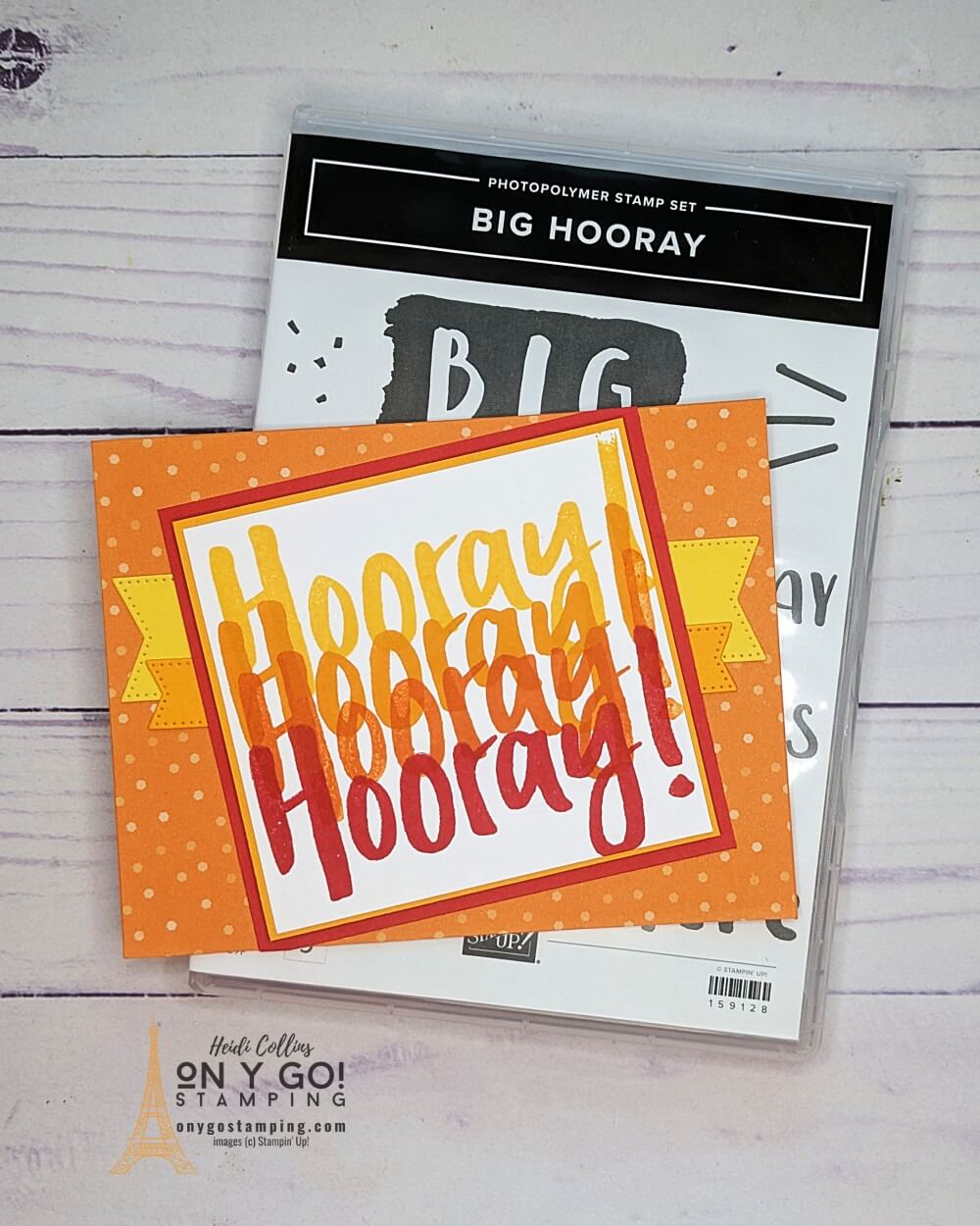 Hooray for you! This card is so simple to make with the Big Hooray stamp set and Stamparatus from Stampin' Up!®