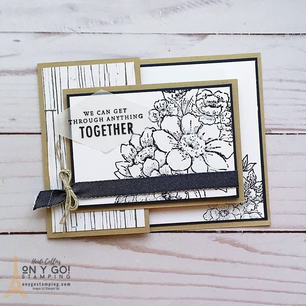 Handmade fun fold card using the Blessings of Home stamp set from Stampin' Up! This quick and easy fancy fold card was made by Jamie Priese.