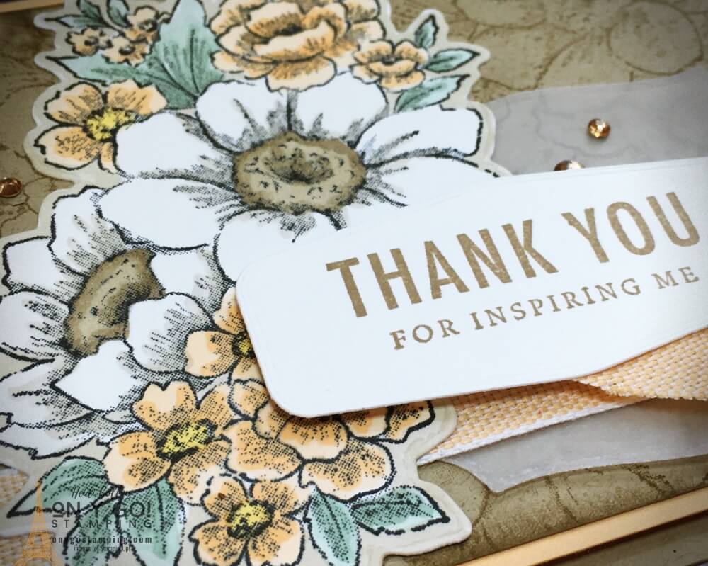 Floral thank you card idea with the new Blessings of Home stamp set from Stampin' Up! Get these new stamps in January!