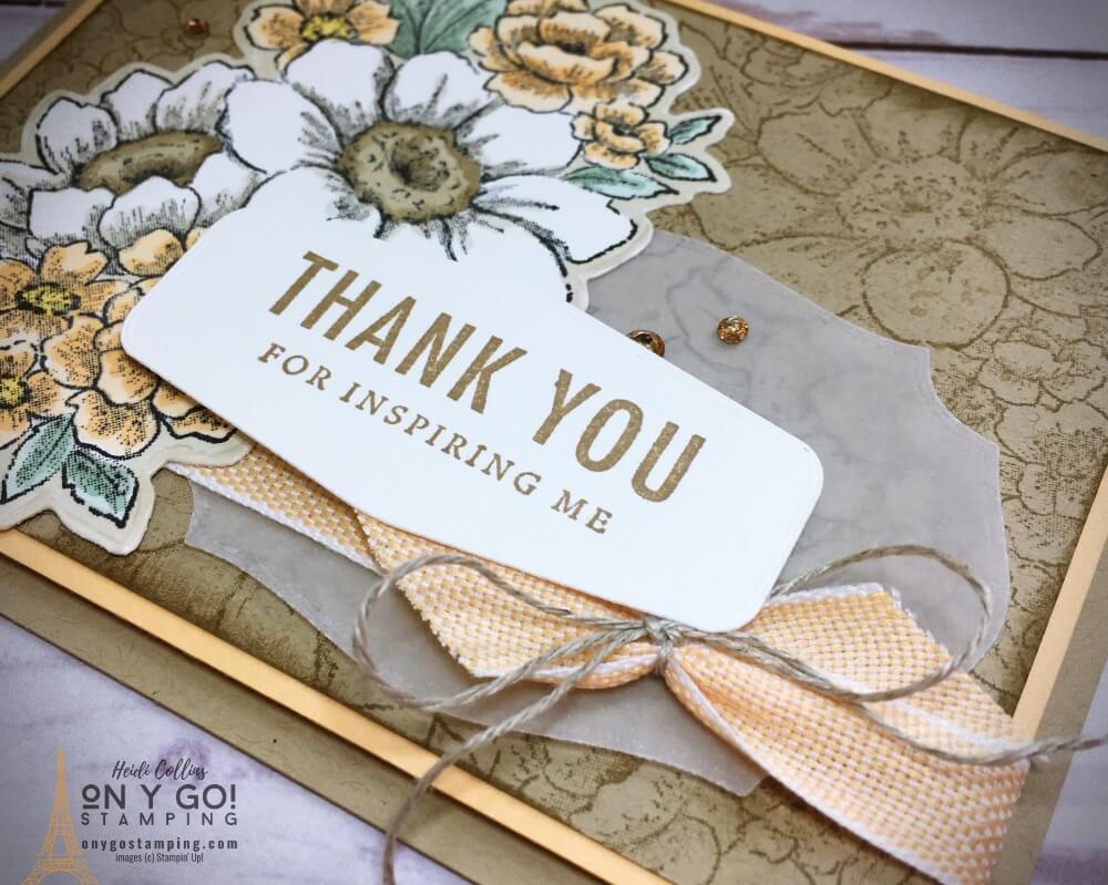 DIY thank you card design with the NEW Blessings of Home stamp set. These gorgeous new stamps will be available in January!