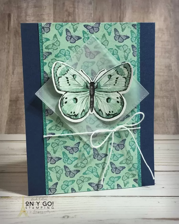 Easy spring card idea using the Butterfly Brilliance collection from Stampin' Up!