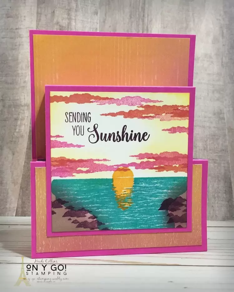 A fun fold card with the Sending Sunshine stamp set and Artistry Blooms paper is sure to brighten someone's day!