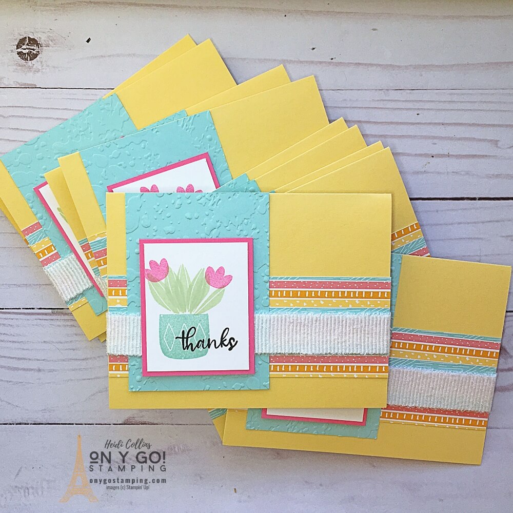 Use the NEW Cactus Cuties stamp set to create beautiful handmade thank you cards. These stamps will be available from Stampin' Up! in the January-June Mini Catalog.