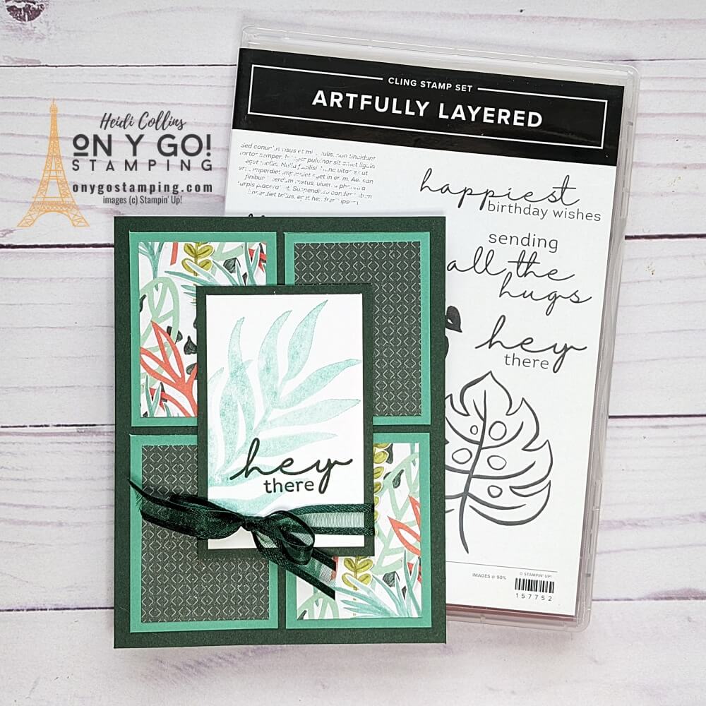 Use a card sketch to create a quick handmade card like this one with the Artfully Layered stamp set from Stampin' Up!