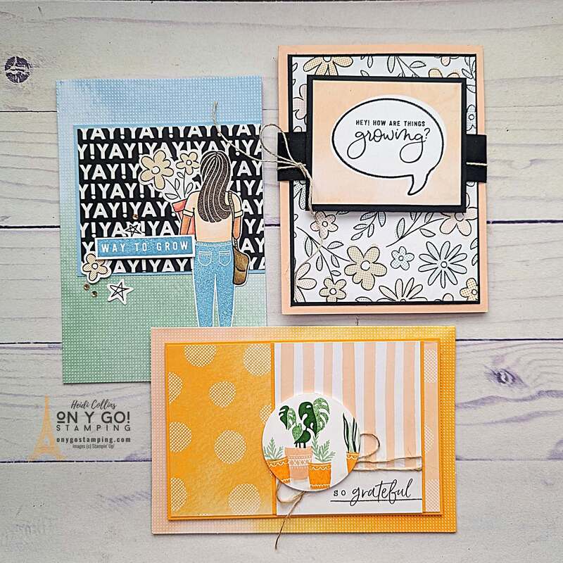 Whether you’re a beginner or a card-making veteran, these easy handmade cards with the Way to Grow stamp set and Enjoy the Adventure Memories & More Card Pack from Stampin' Up!®️ will be sure to inspire you. Create fun and one-of-a-kind cards with ease and amazing results with these tutorials. Get the tutorial bundle and watch the online card class today and start making cards that you and your loved ones will treasure forever!