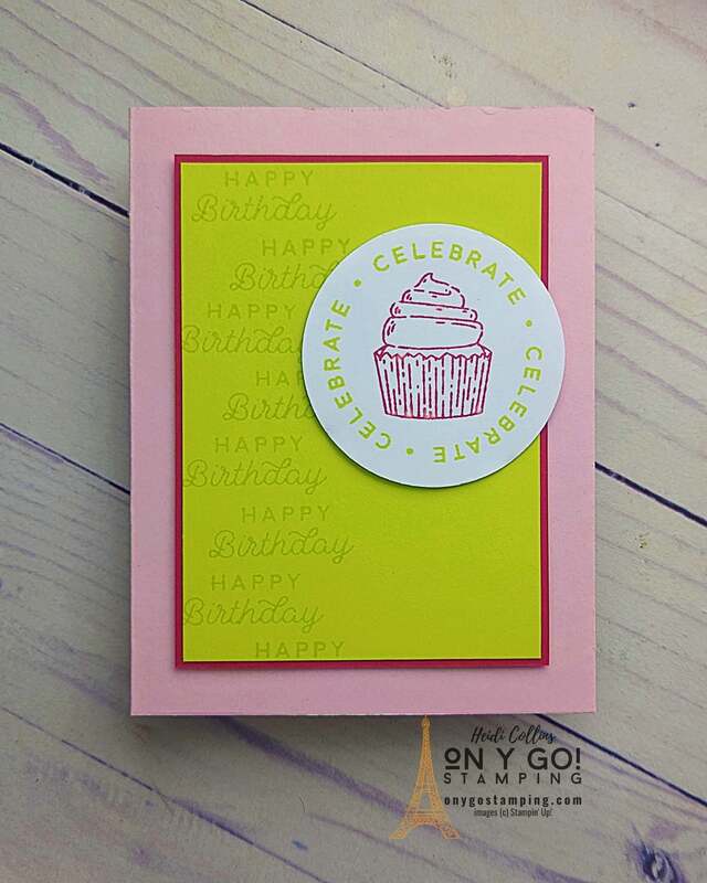 Handmade Birthday Card with the Circle Sayings Stamp Set