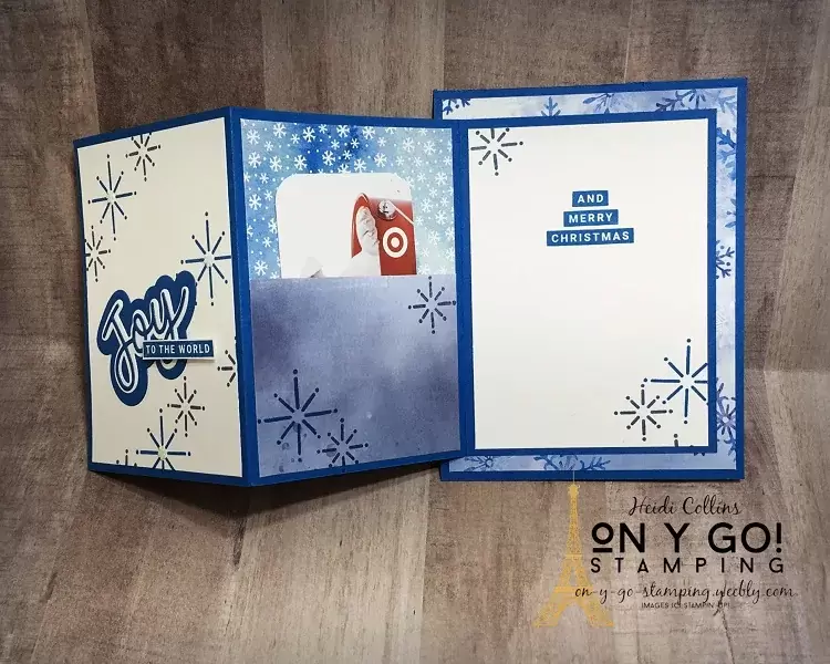 Holiday gift card holder idea using the Peace and Joy stamp set and dies from Stampin' Up!