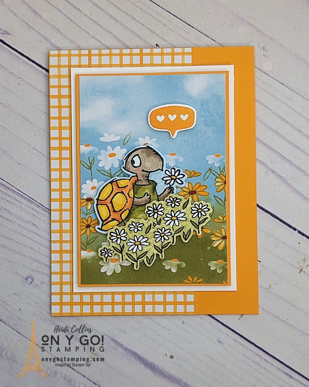 Use the Conversation Bubbles with the Playing in the Rain stamp set and dies to create a handmade card that is perfect for spring.