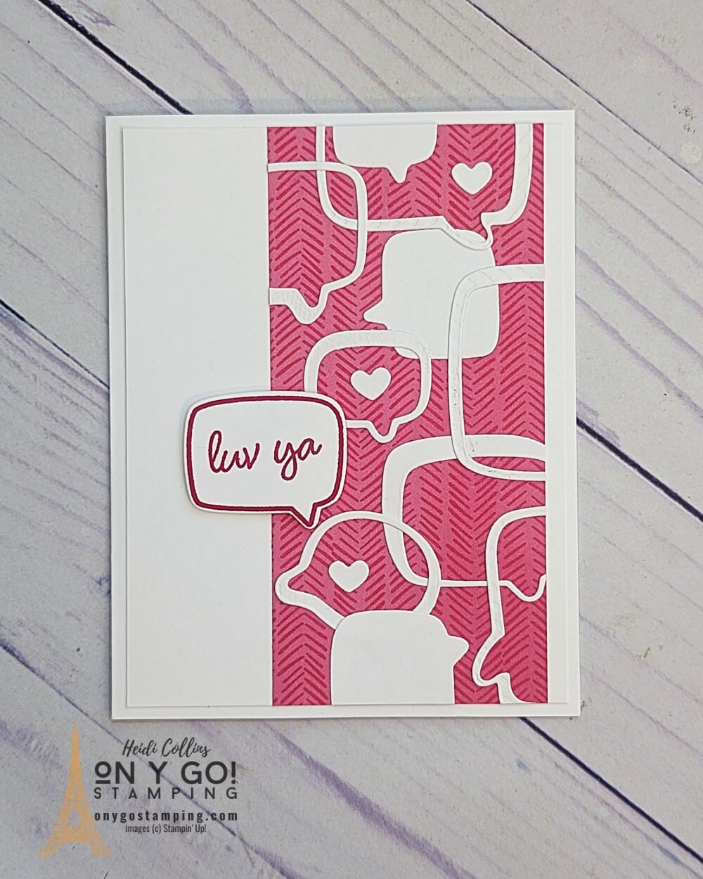 Handmade Valentine's Day card with the Conversation Bubbles stamp set and dies from Stampin' Up!®