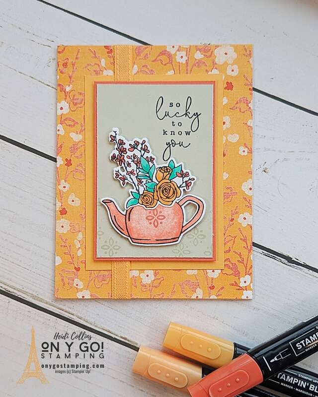Use the Country Flowers stamp set and the Unbounded Beauty patterned paper from Stampin' Up!®️ to create beautiful, vibrant handmade cards!