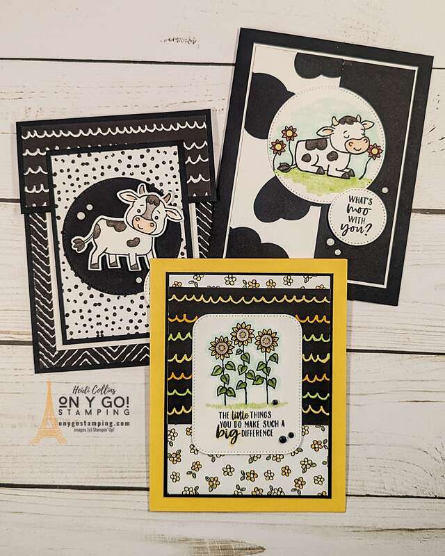 See how to use blending brushes and masks to create a background for the Cutest Cows stamp set from Stampin' Up! Check out the video tutorial.