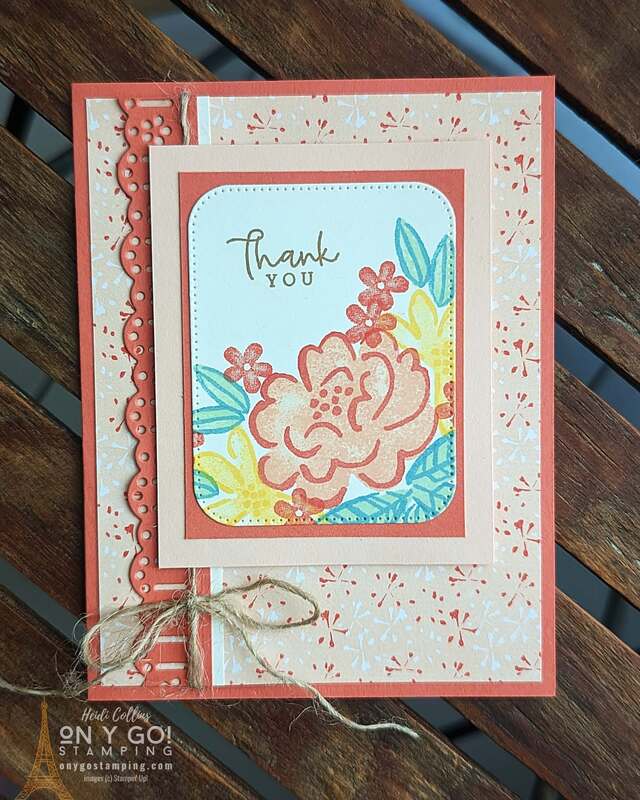 Discover the art of expressing gratitude with a touch of elegance! Learn how to create a stunning floral thank you card using the versatile Darling Details stamp set from Stampin' Up! Craft your way to a heartfelt message that leaves a lasting impression on your recipient.