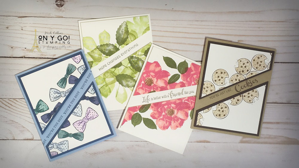 Card Design that is quick and easy to make with the rubber stamps from Stampin' Up!