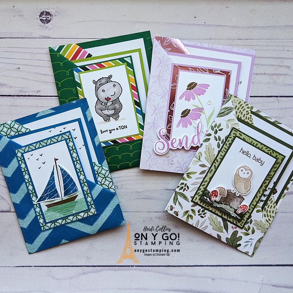 See how to create this quick and easy double pocket fun fold card with a video tutorial. Then, download the free quick reference guide so you'll remember again later!