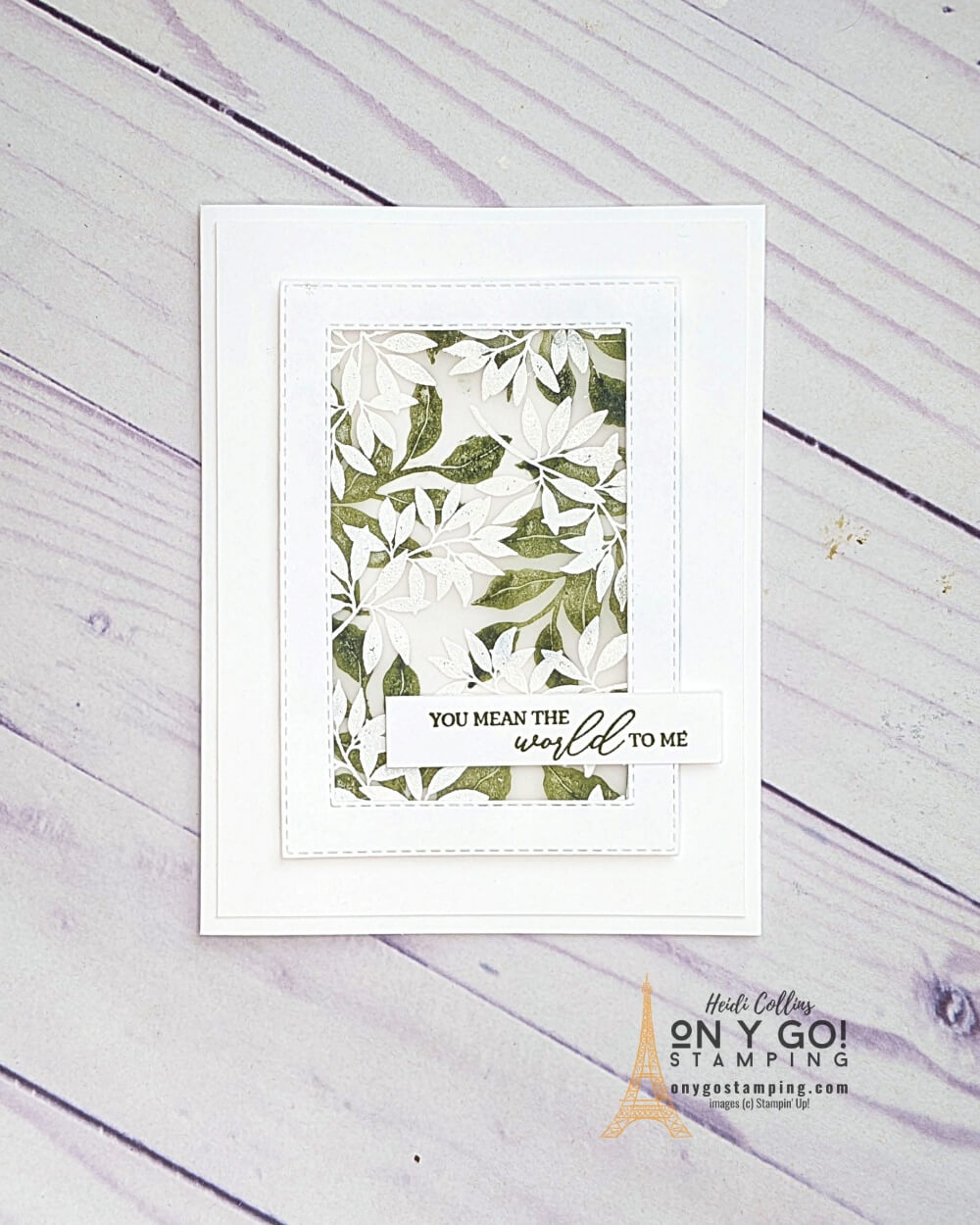 Get a free downloadable quick reference guide for the Double stamped vellum card making technique and see more sample card designs! This card uses the Botanical Layers stamps set from Stampin' Up!®