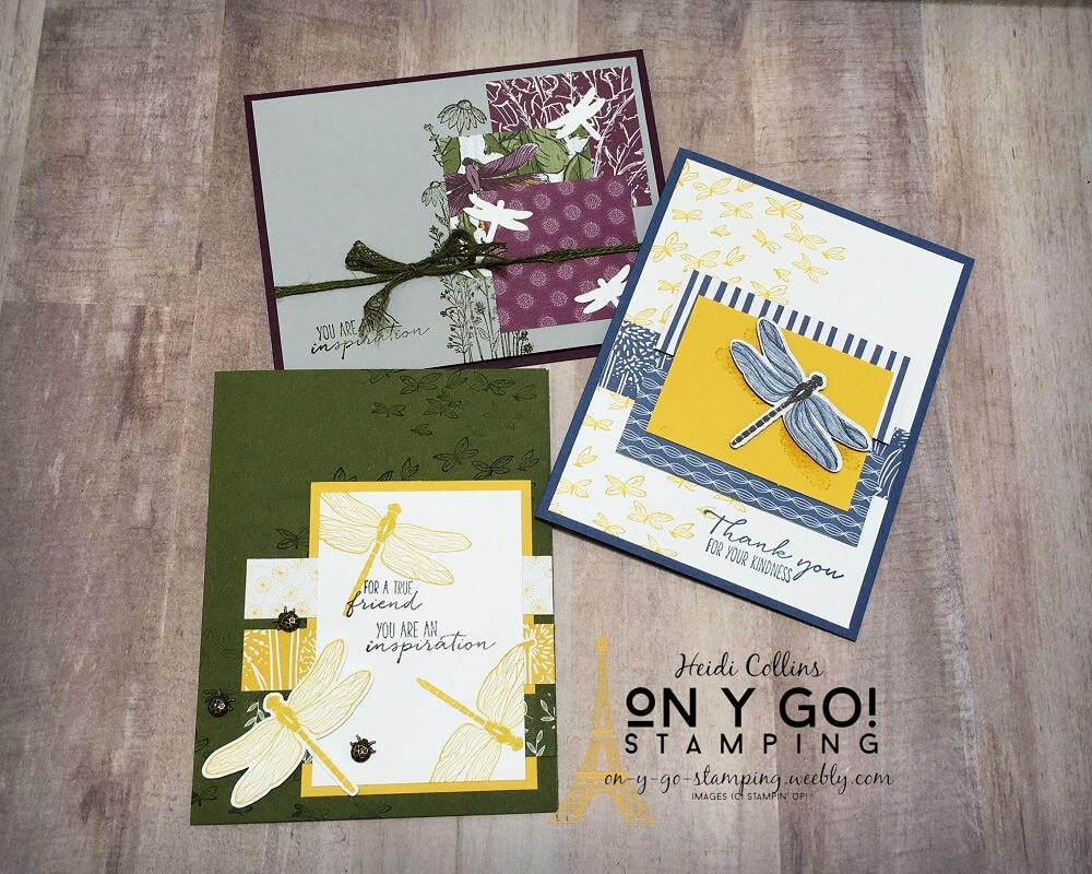 Easy card making ideas using the new Dragonfly Garden stamp set from the new 2021 January - June Mini Catalog from Stampin' Up!