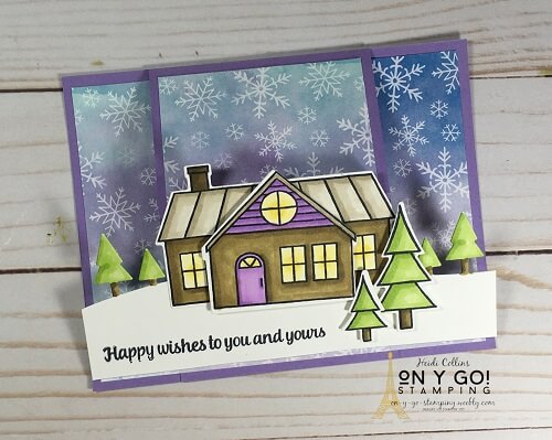 Christmas card idea using the Coming Home stamp set from Stampin' Up! This easy fun fold card idea features and easy to make easel. 