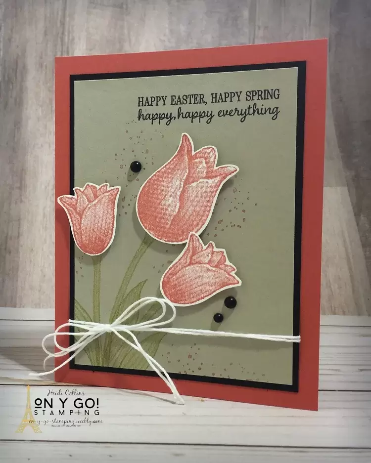 Timeless Tulips Easter card design.