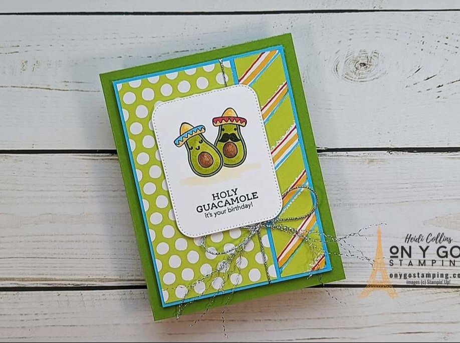 Use the Taco Fiesta stamp set from Stampin' Up!®️ to create a handmade birthday card.