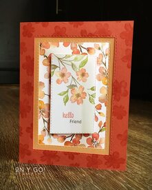 Unique fun fold card with a tri-fold design. The front opens to the left and then the inside opens again to the right. Beautifully created with the You're a Peach suite from Stampin' Up!