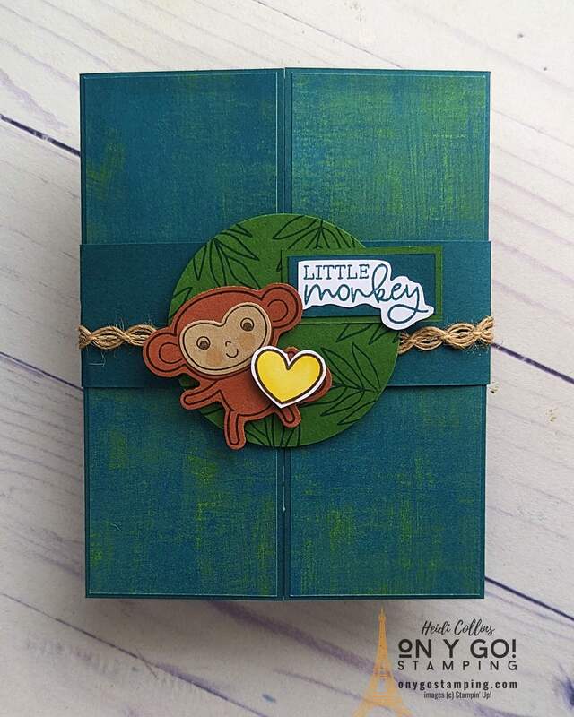 Get ready to unleash your creativity with the vibrant Little Monkey stamp set from Stampin' Up! Discover how you can transform simple patterned paper into an extraordinary Fun Fold Explosion Card that will amaze your loved ones. Ignite your imagination and dive into the world of intricate designs. Ready to bring your handcrafting skills to a whole new level? See the step-by-step video tutorial!