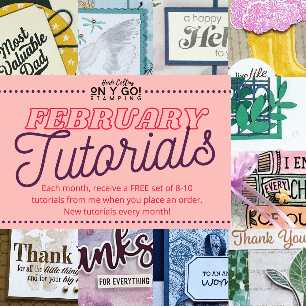 Free tutorial pack when you purchase Stampin' Up! through Heidi Collins, Independent Stampin' Up! Demonstrator.