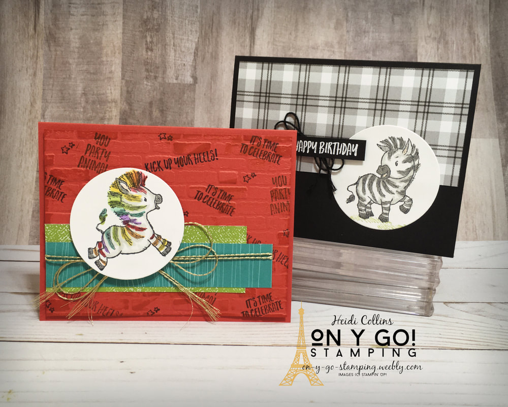 Birthday card ideas using the Zany Zebras stamp set from Stampin' Up!
