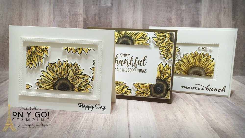 Floating Frame Card Ideas using the Celebrate Sunflowers Stamp Set
