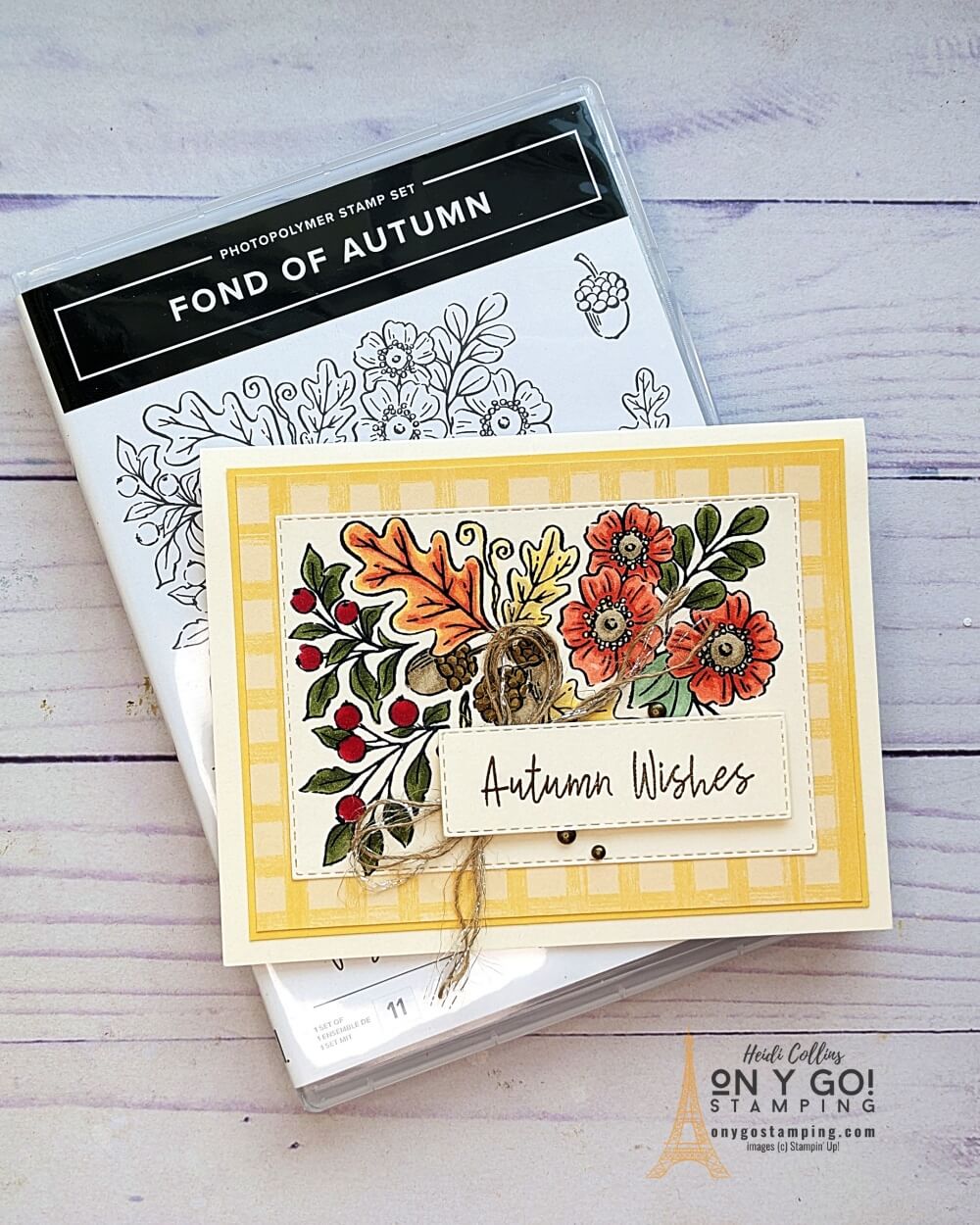 Use Stampin' Blends alcohol markers to color this soft fall floral card using the Fond of Autumn stamp set from Stampin' Up!® See the video tutorial too!