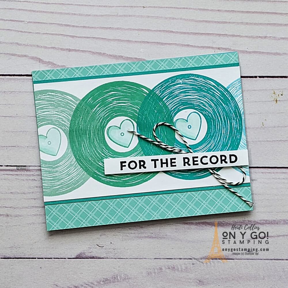 Quick and easy handmade card idea using the For the Record stamp set from Stampin' Up!
