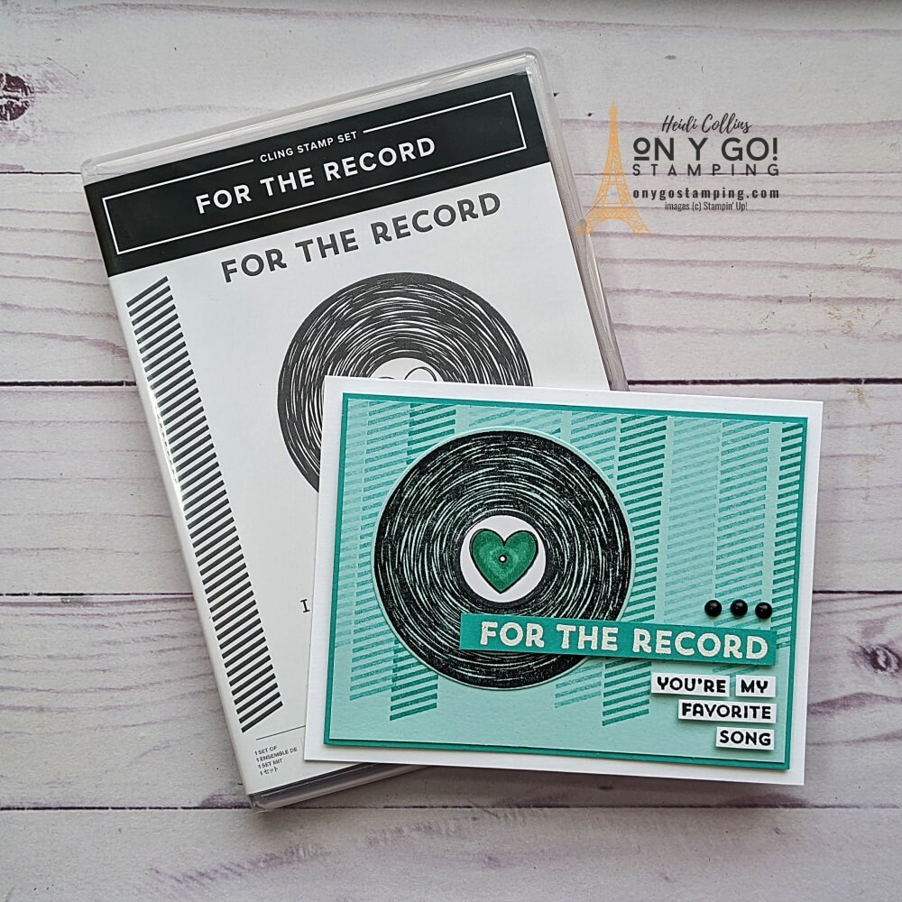 Tell your favorite guy how much you care with this masculine handmade card. This card design features the For the Record stamp set from Stampin' Up!