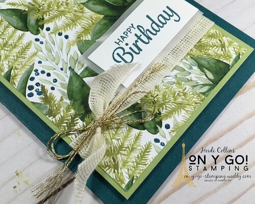 Easy card making idea using patterned paper from Stampin' Up!