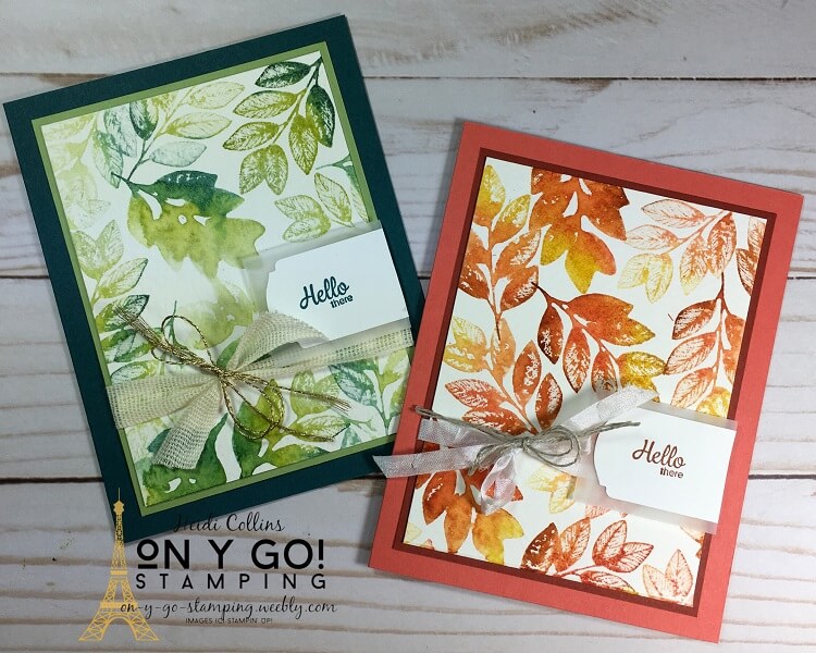 Card making idea using an easy faux watercoloring technique using the Forever Fern stamp set from Stampin' Up!