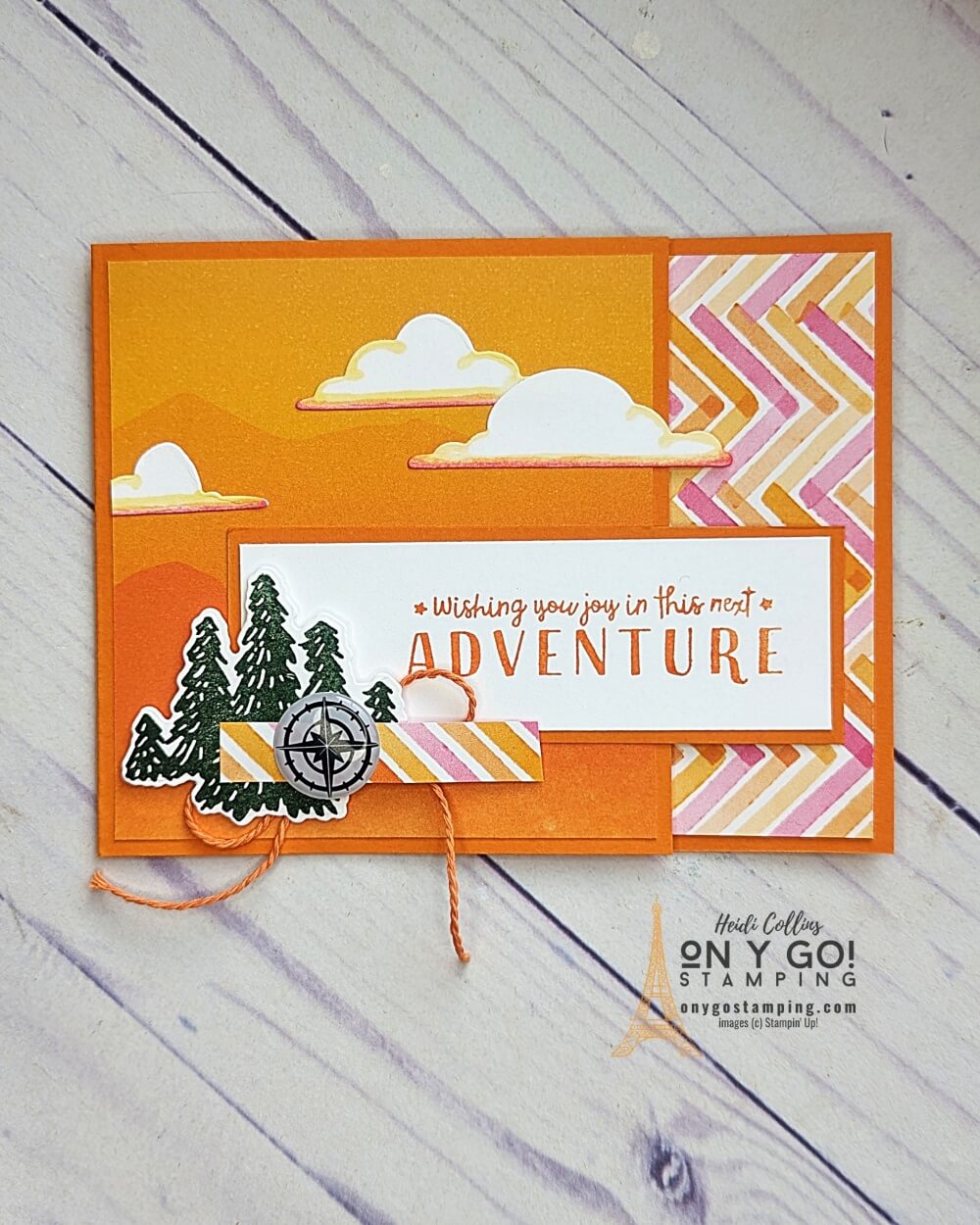 Calling all card-makers! Are you looking for a fun fold card design that is quick and easy to make and that celebrates life's journeys? Look no further than Stampin' Up's Greatest Journey stamp set and Enjoy the Journey Designer Series Paper! You won't believe how quickly you can create a stunning card that will be sure to bring a smile!