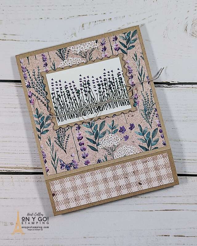 Check out this easy fun fold shadowbox card using the Perennial Lavender suite from Stampin' Up!®️ Want to see the inside of this floral fun fold card? See my website to see more photos, samples, and the step-by-step video tutorial.