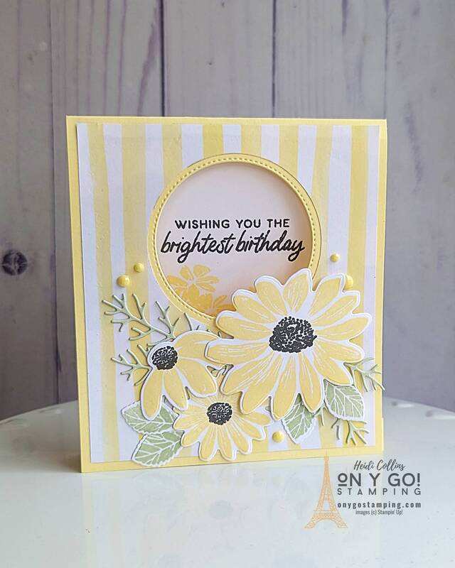 Are you ready to make a fresh, cheerful birthday card that is sure to put a smile on someone's face? Make a fun and vibrant shadowbox card using the Stampin' Up! Cheerful Daisies stamp set paired with the Bright & Beautiful designer series paper (DSP). With a few simple steps, you can make a card that will delight and impress!