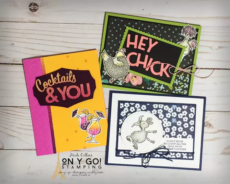 3 Fun card ideas to make for your favorite gal pal! These cards would be a perfect way to celebrate Galentine's Day!