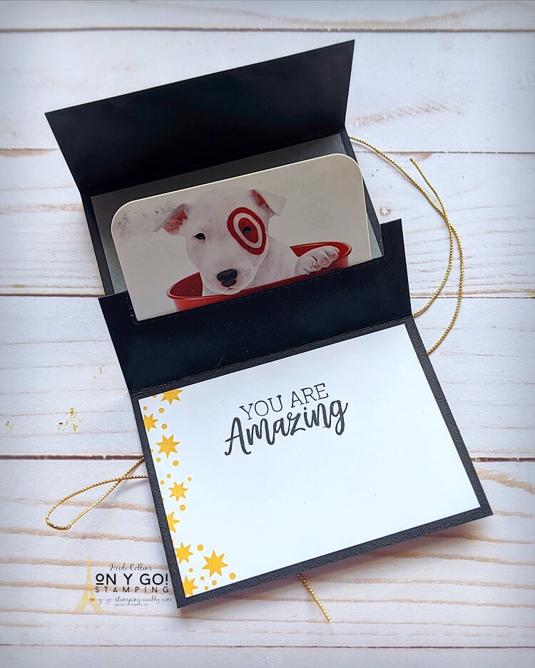 Fun fold gift card holder that is perfect for giving gift cards, cash, or checks for a graduation card. 