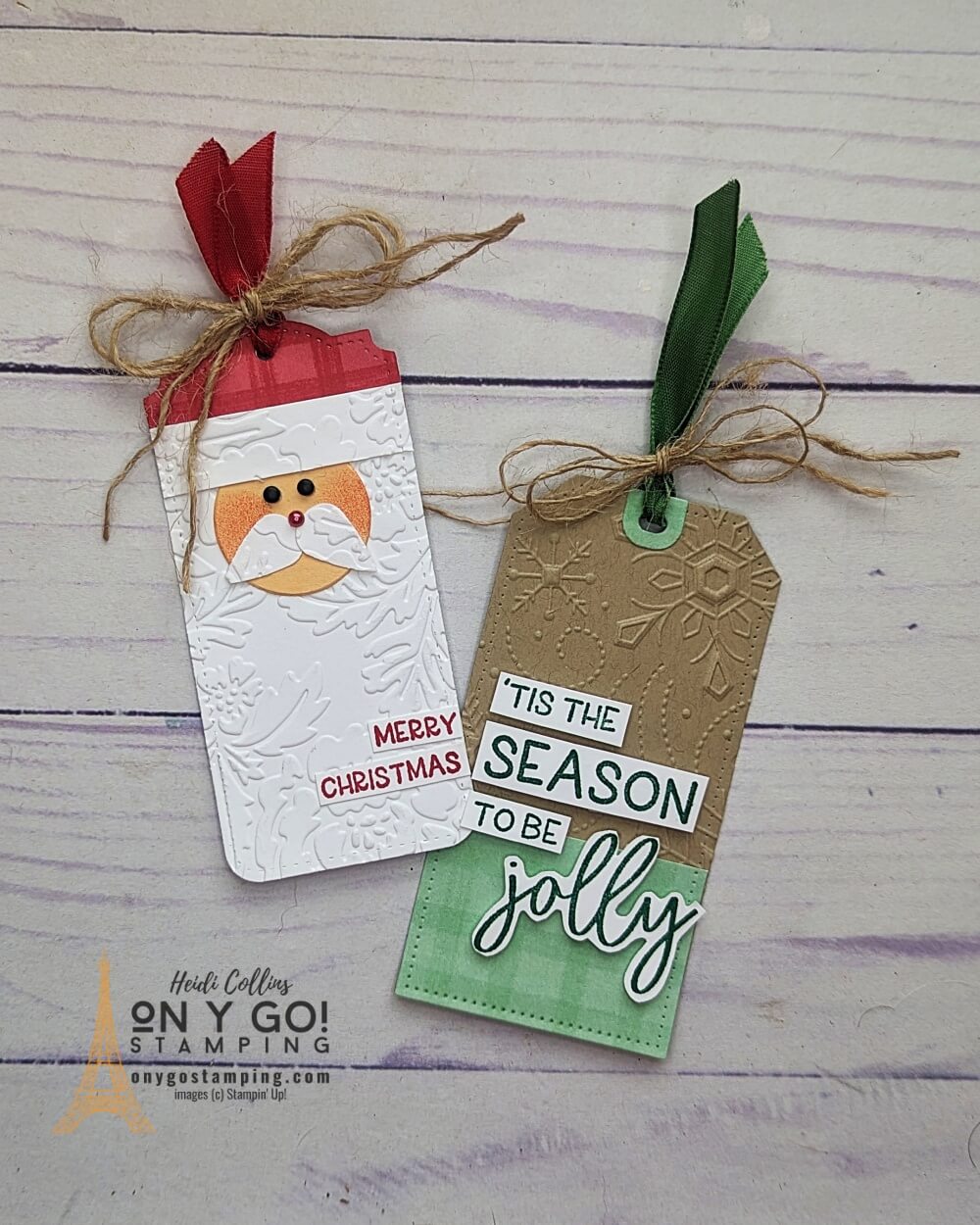 Create fun handmade gift tags for Christmas with the Tailor Made Tags dies and Framed & Festive stamp set from Stampin' Up!® 