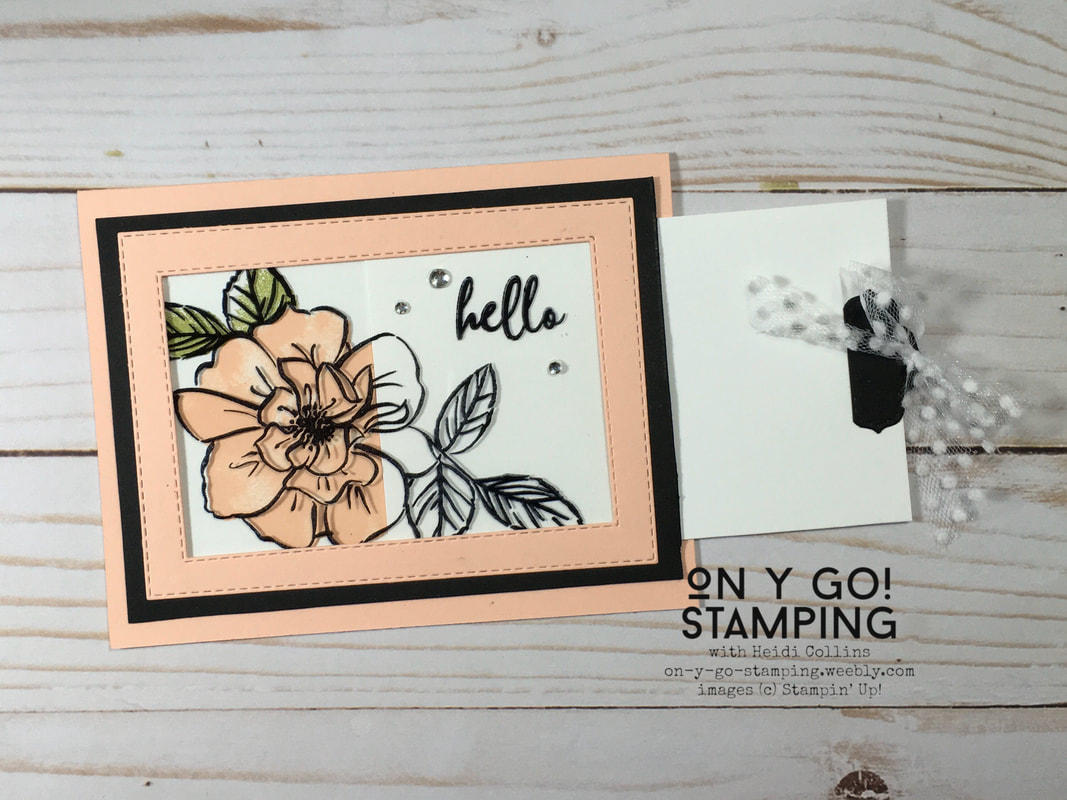Magic Slider card idea with the retiring To a Wild Rose stamp set from Stampin' Up! This set will be discontinued May 3.