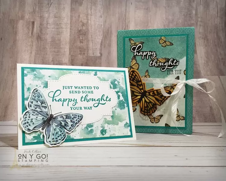 Card and handmade book to brighten someone's day using the Butterfly Brilliance stamp and dies from Stampin' Up!