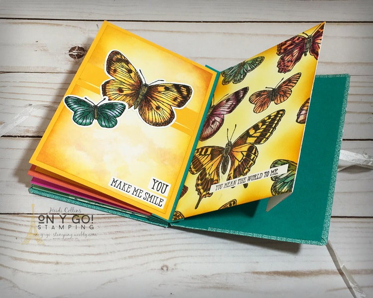 Handmade book with the Butterfly Brilliance and Well Said stamp sets from Stampin' Up!