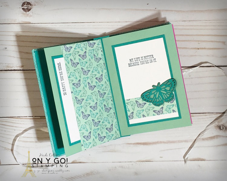 Handmade book made with the Well Said and Butterfly Brilliance stamp sets from Stampin' Up!