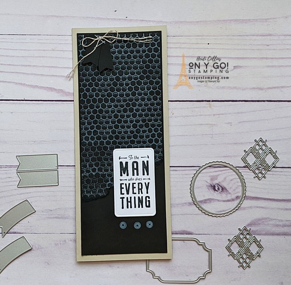 Need masculine card ideas for guys? The He's All That stamp set from Stampin' Up! is perfect. 