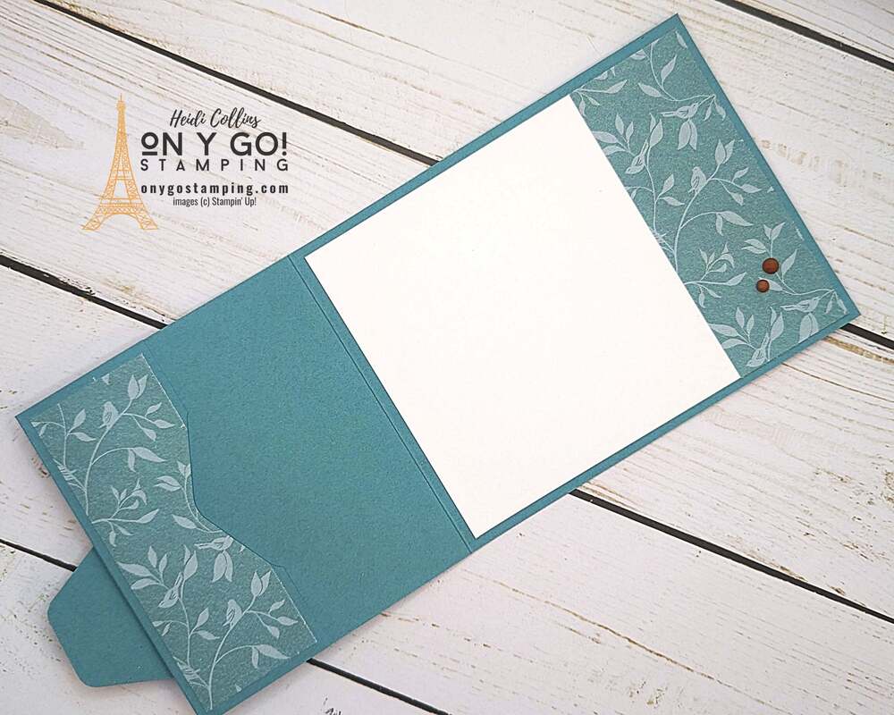 Want to make an easy gift card holder? This fun fold card design is so simple to make especially with beautiful patterned paper like the Light and Airy DSP from Stampin' Up!®️
