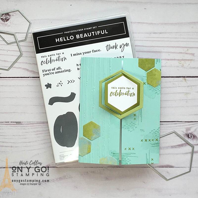 See how to create an easy interlocking gate fold card with the Hello Beautiful stamp set from Stampin' Up! This fancy fold card is easy to make.